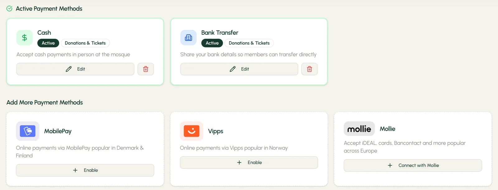 The Payment Methods Your Community Uses