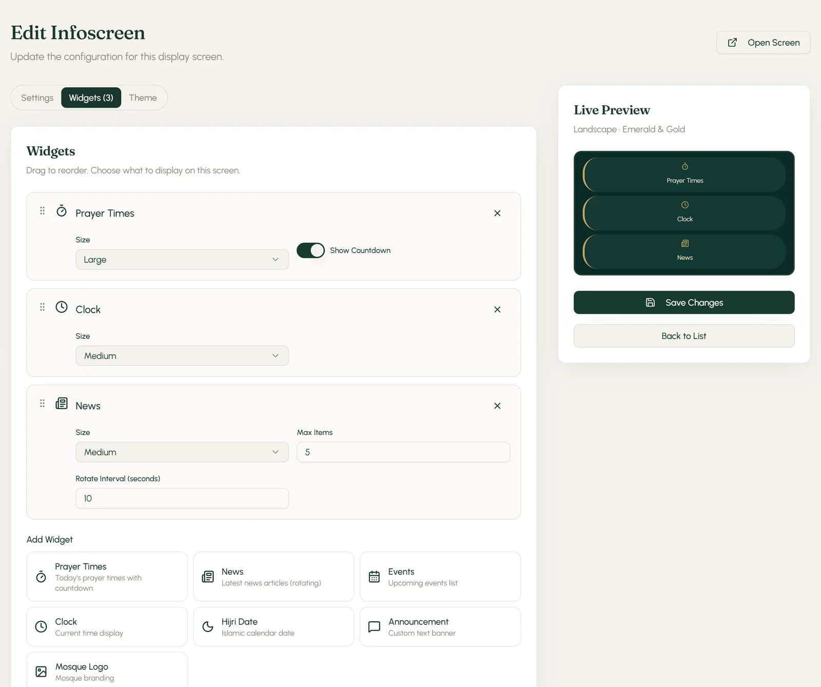 Drag & Drop Widgets